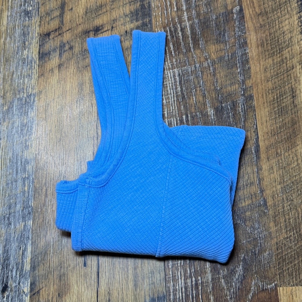 Aerie Vibrant Blue Crop Top SP Ribbed Tank - Picture 6 of 6